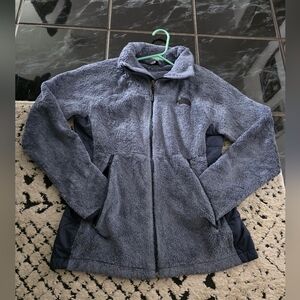The north face women's blue fleece jacket